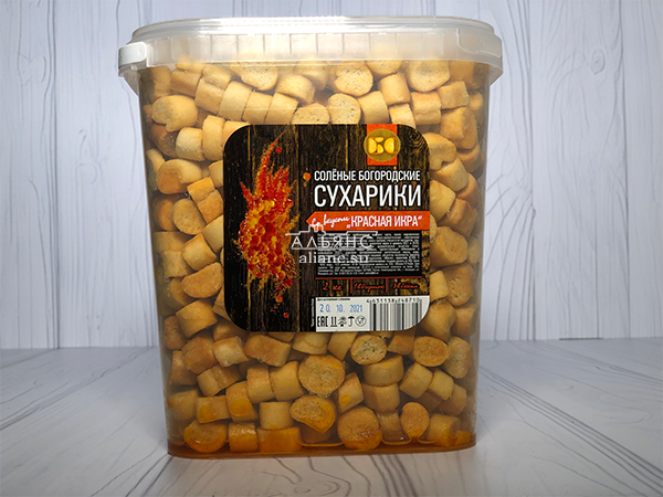 Сухарики с красной икрой в Красково