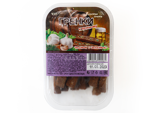Сурские гренки Чеснок с зеленью (100 гр) в Красково