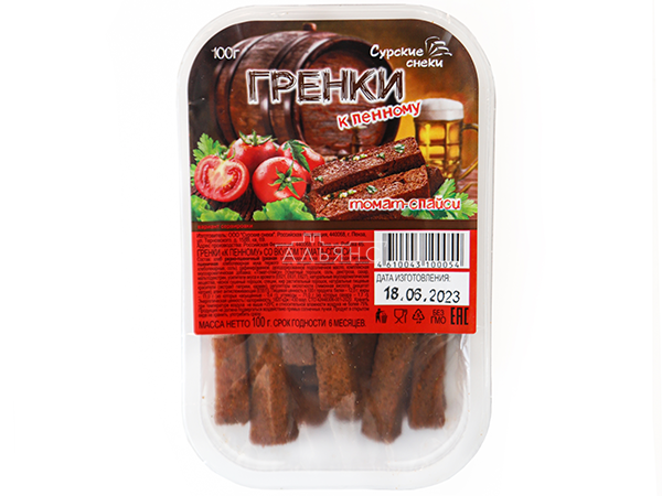 Сурские гренки Томат спайси (100 гр) в Красково