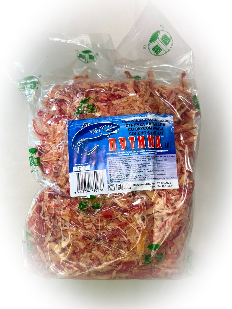 Кальмар стружка со вкусом краба "Розовая" (ПУТИНА) в Красково
