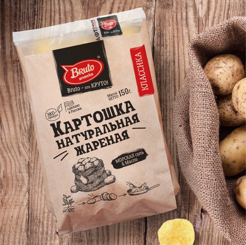 Картофель «Бруто» с солью 130 гр. в Красково