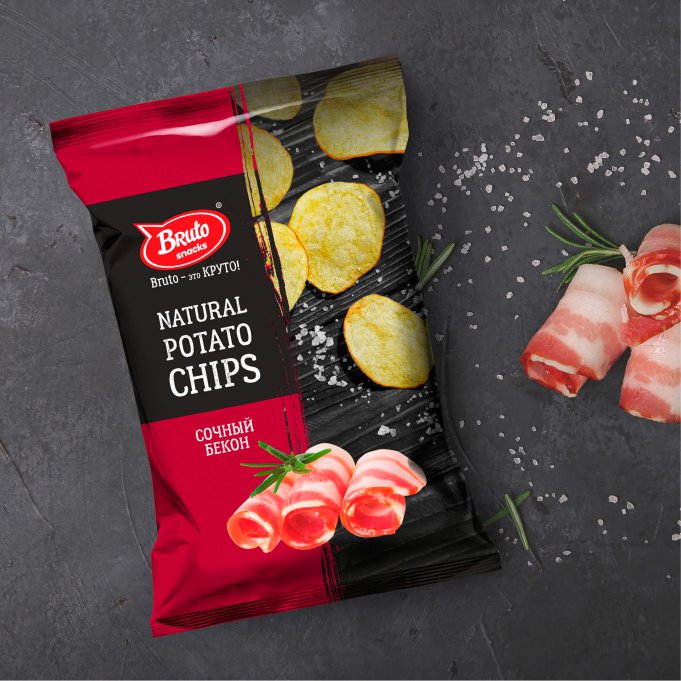 Картофель «Бруто» со вкусом бекона 70 гр. в Красково