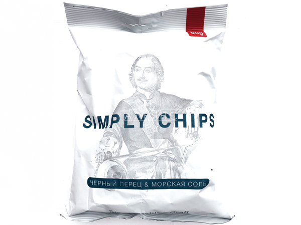 Картофельные чипсы "Simple chips" Морская соль и черный перец 80 гр. в Красково